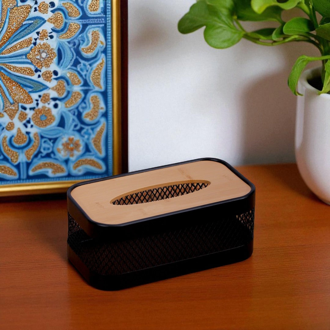 Black Tissue Box