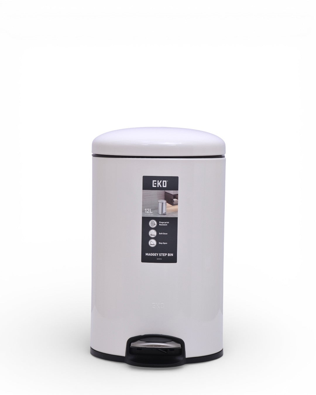 EKO Dust Bin EK9213-12L White