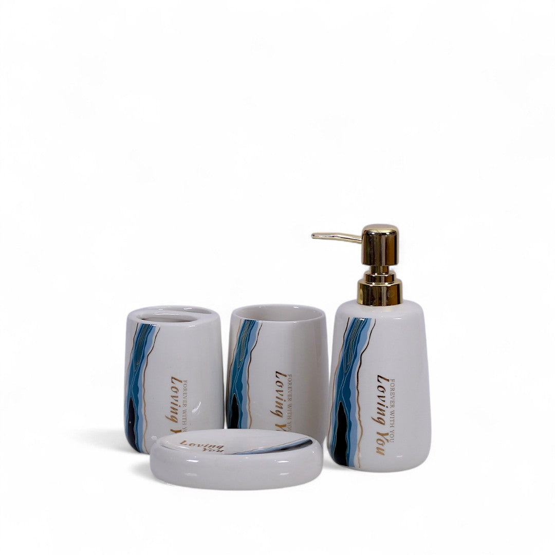 White Bath Set 4Pcs
