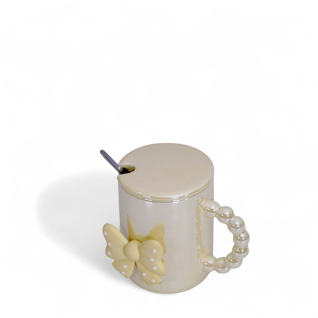 Mug Ceramic With Cover & Spoon