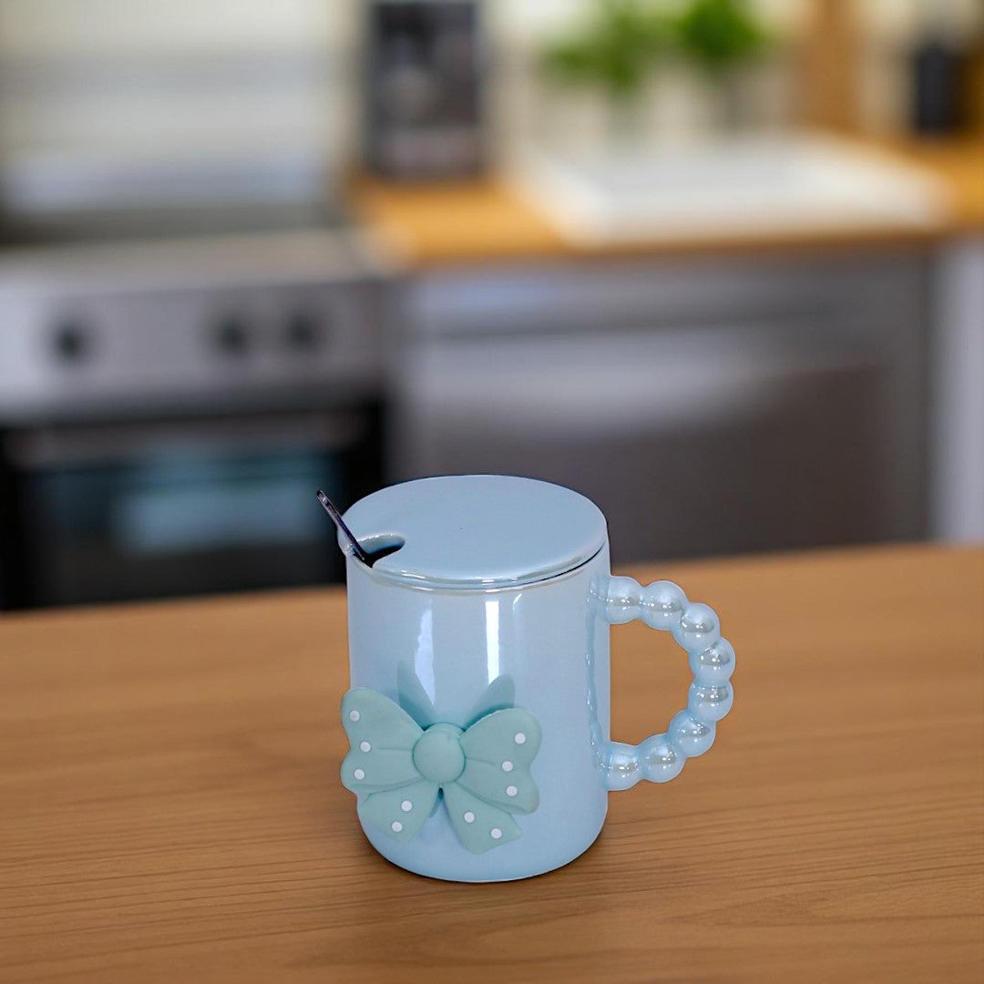 Mug Ceramic With Cover & Spoon