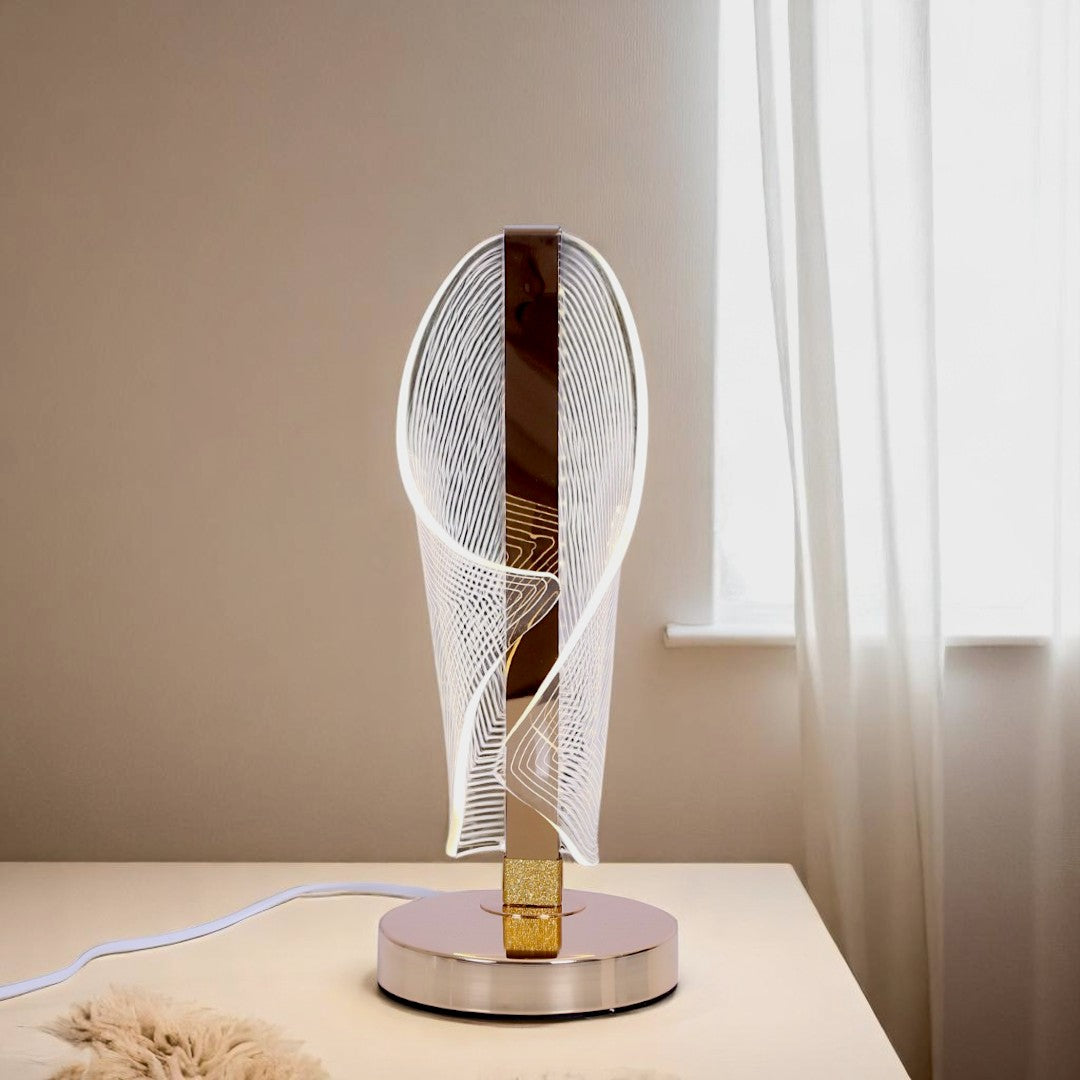 Golden Acrylic LED Table Lamp