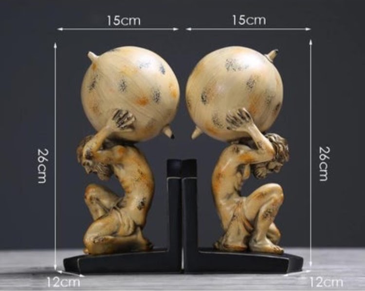 Bookend Bookshelf Resin Craft W8000-38