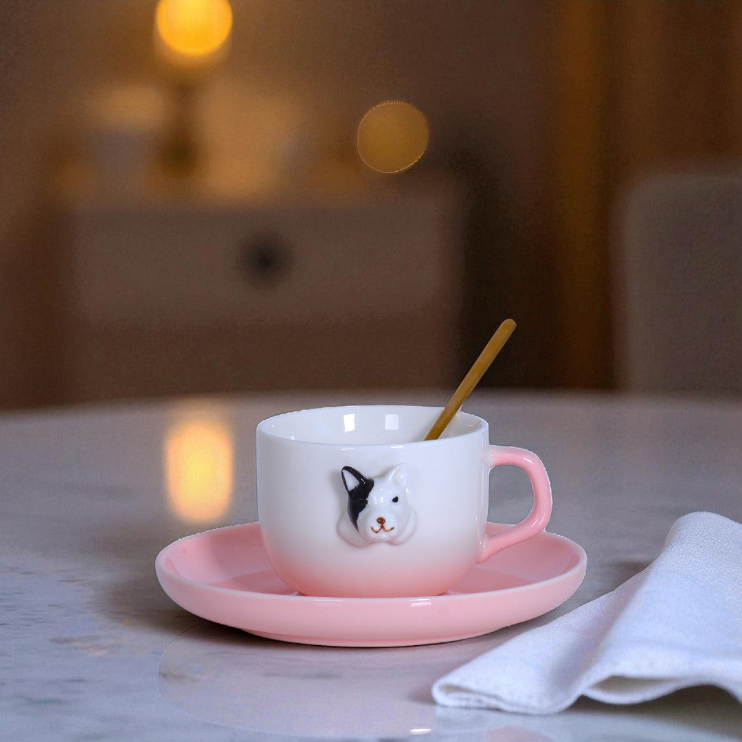 Ceramic Mug With Saucer