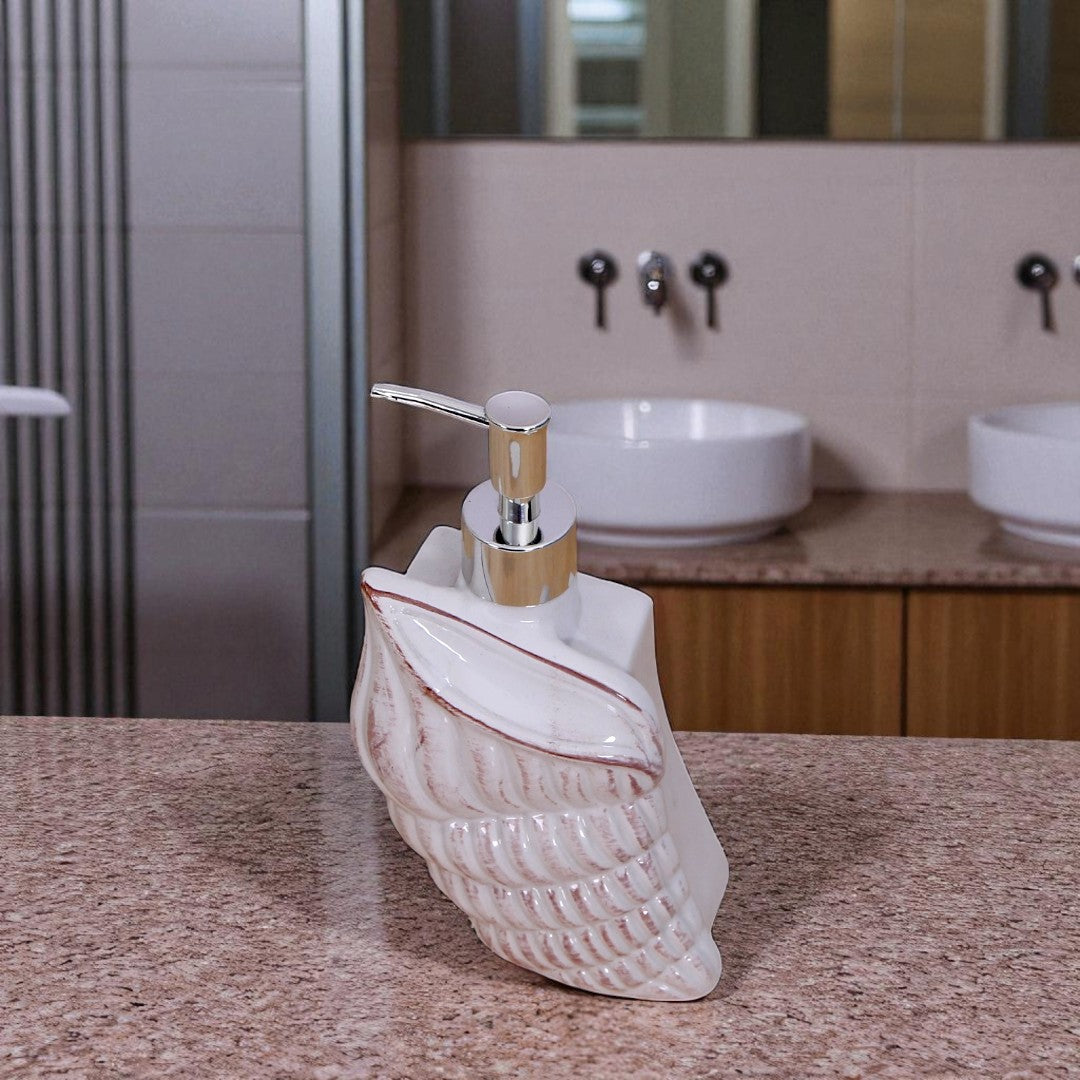 White Shell Soap Dispenser