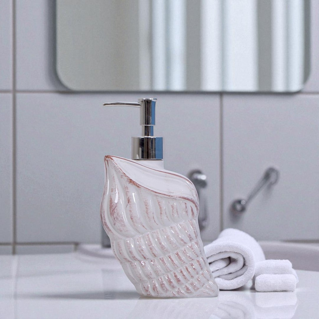 White Shell Soap Dispenser