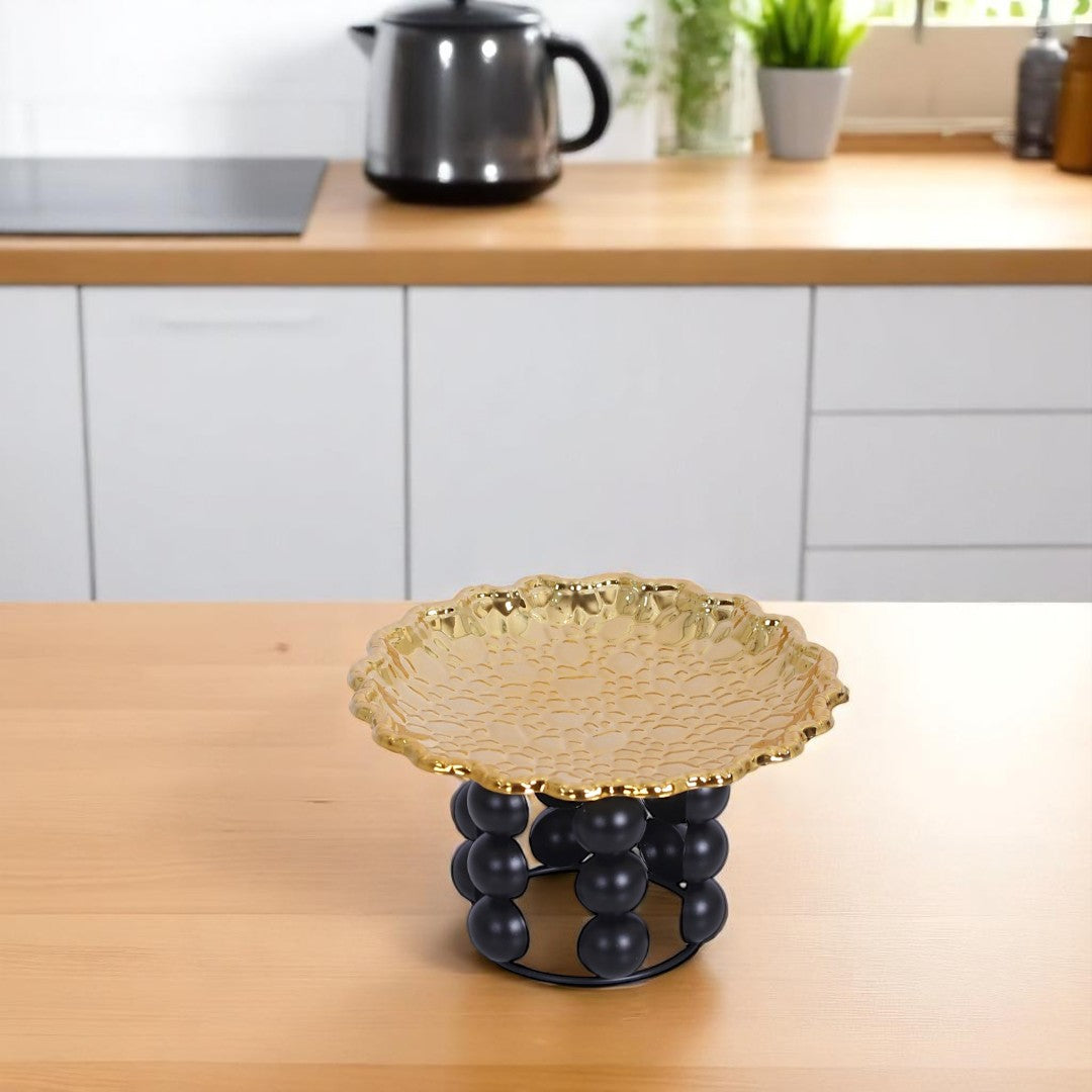 Black And Golden Dish