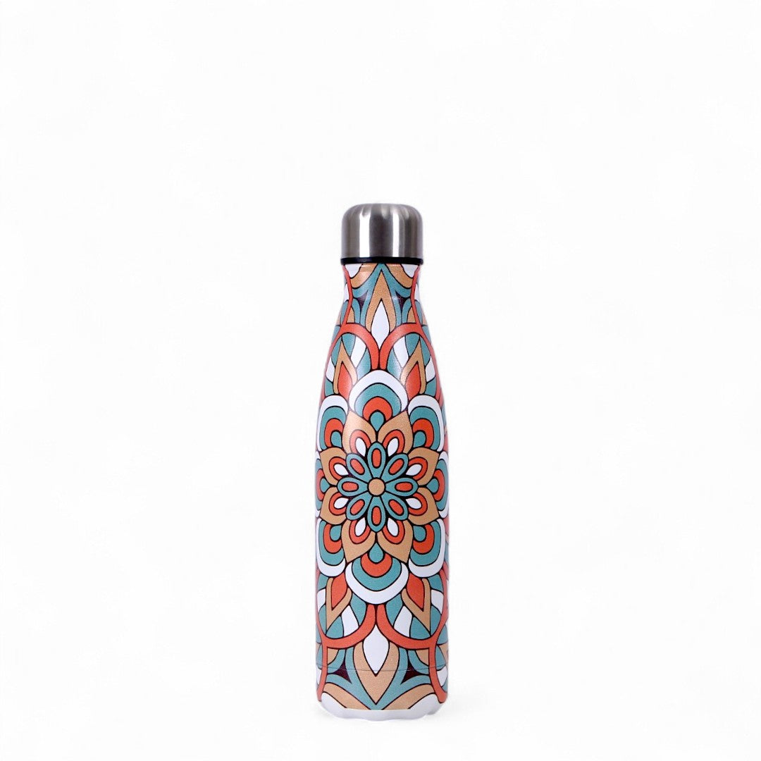 Flower Printed Water Bottle