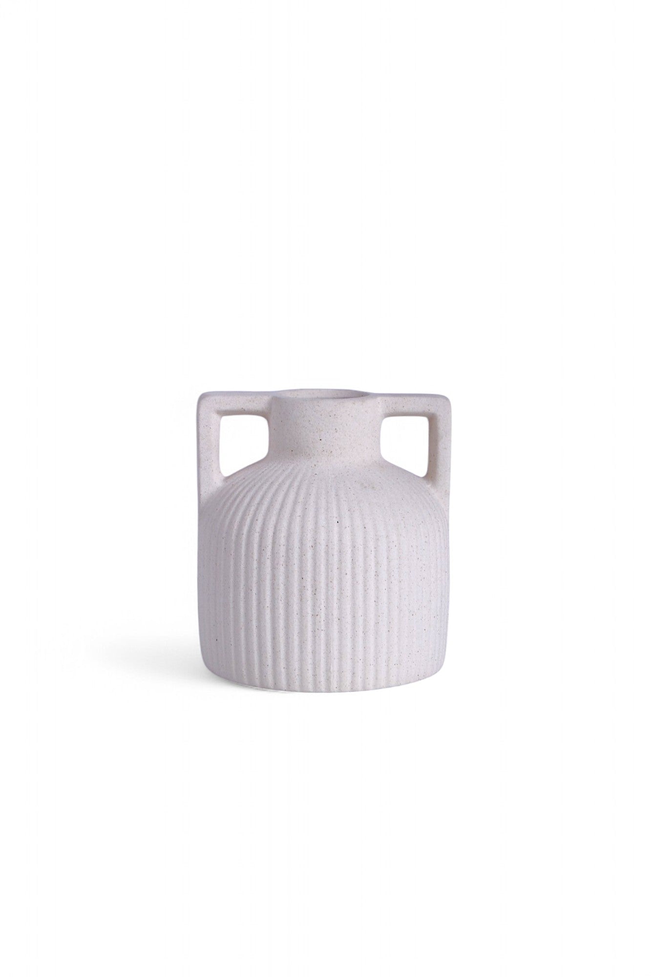 White Round Vase