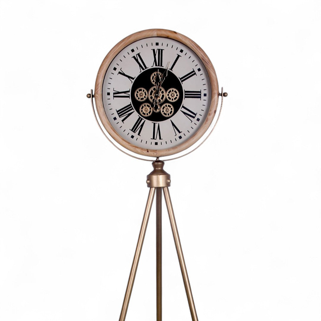 Golden Floor Clock Tripoo