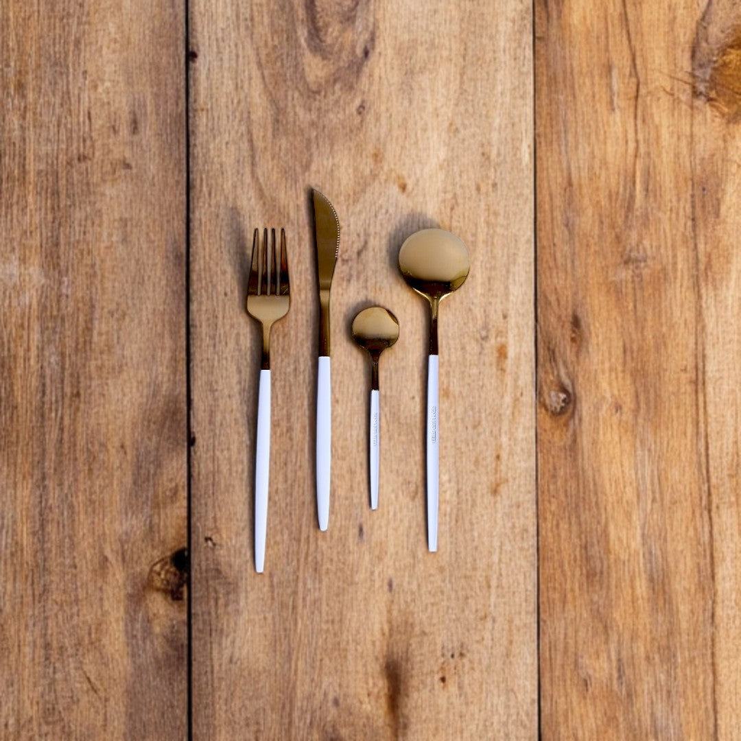 Golden Cutlery Set 24Pc