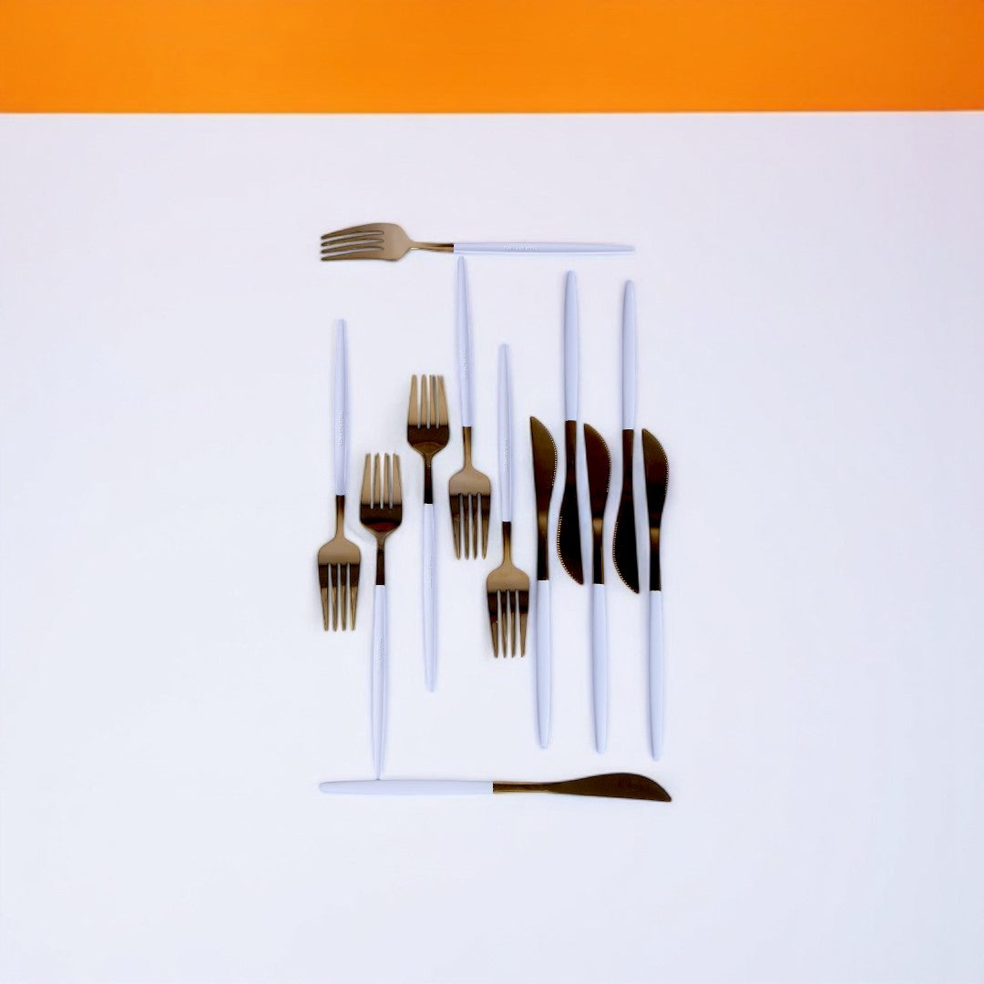 Golden Cutlery Set 24Pc