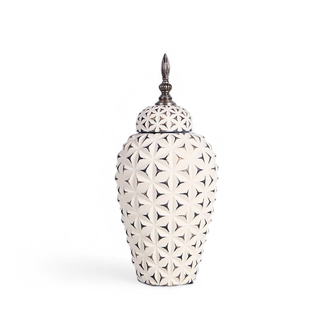 White & Black Vase Medium