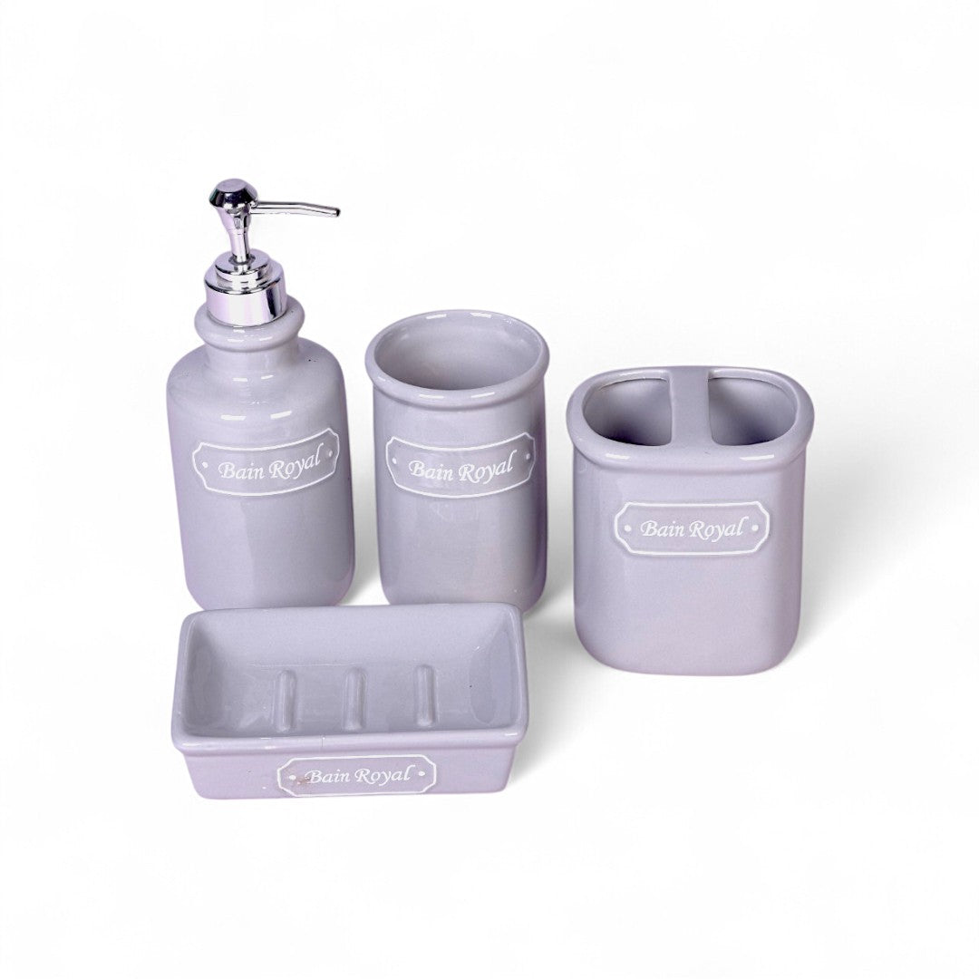 Gray Ceramic Bath Room Set 4Pcs