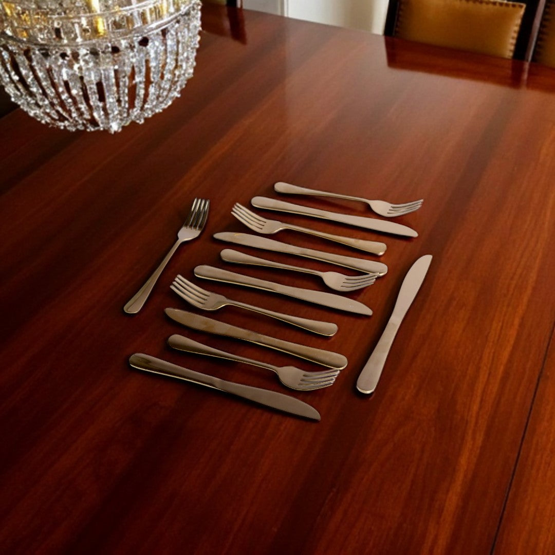 Golden Cutlery Set 24Pc
