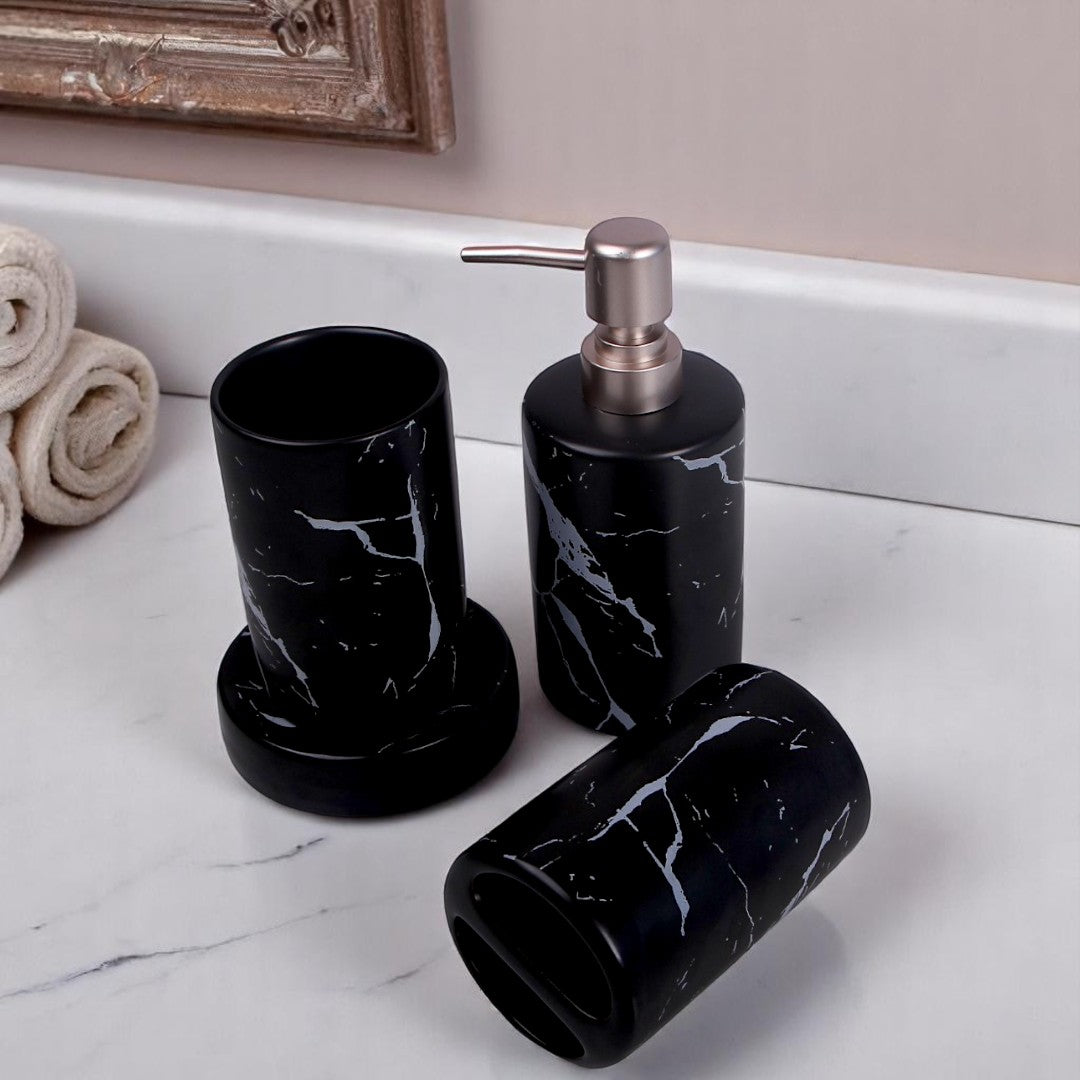 Black Bathroom Set 4Pc