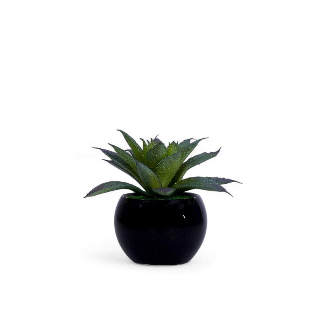 Green Artificial Flower With Pot