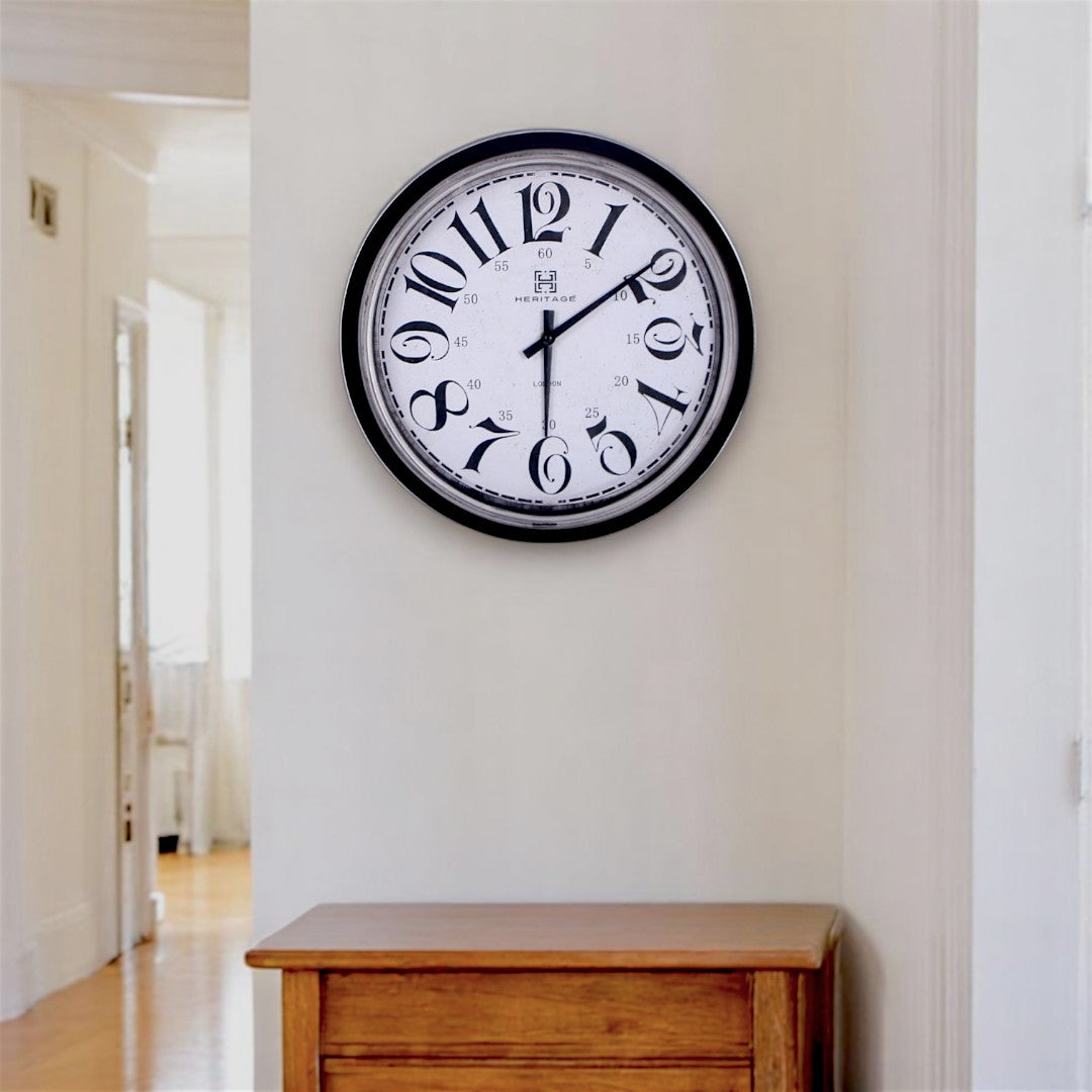 White & Black Wall Clock