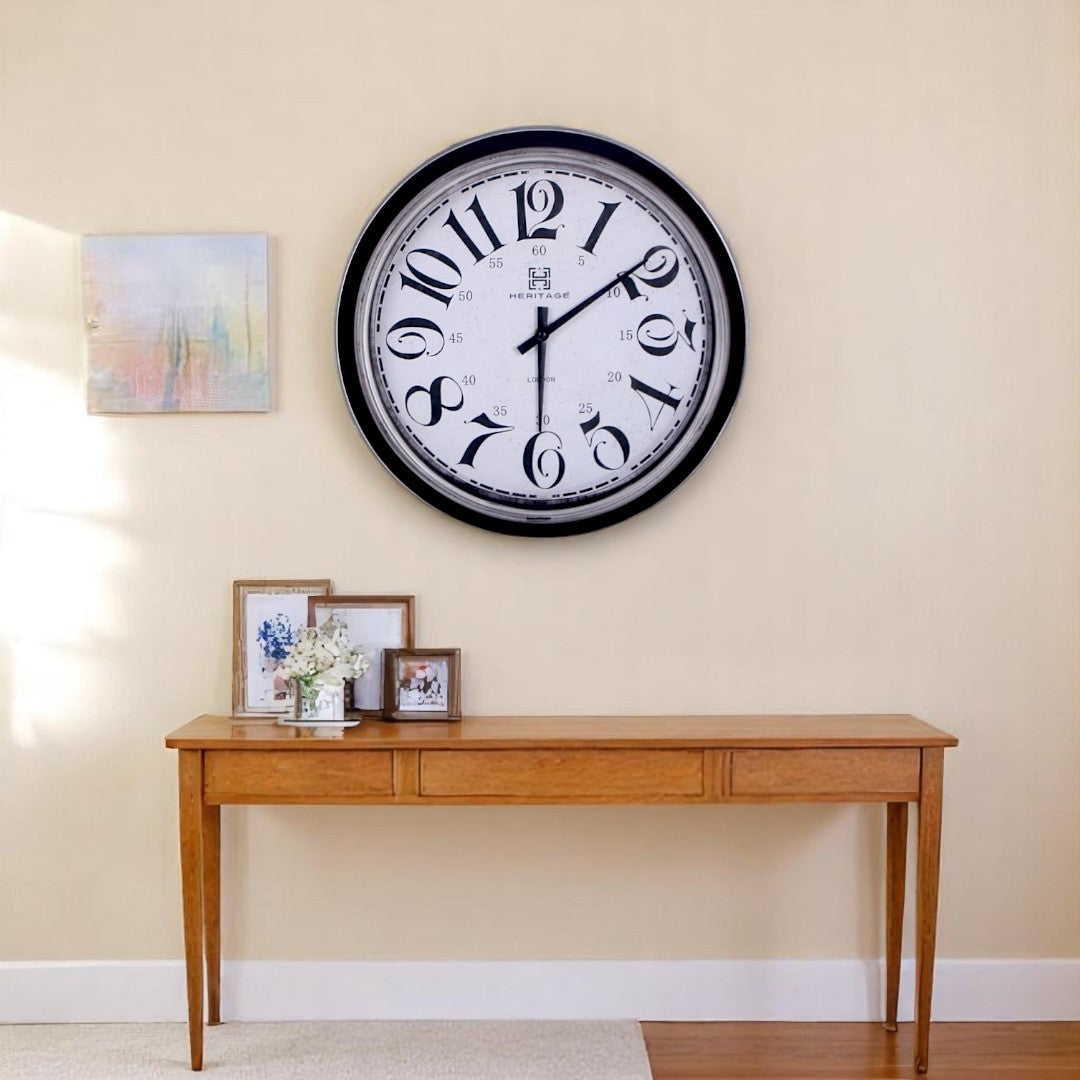 White & Black Wall Clock