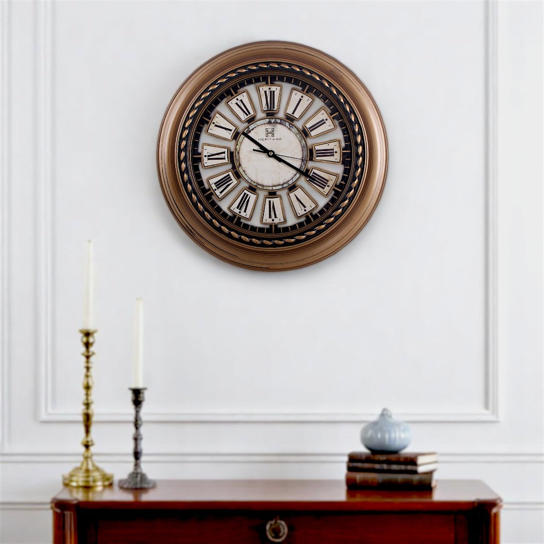 Brown & White Wall Clock