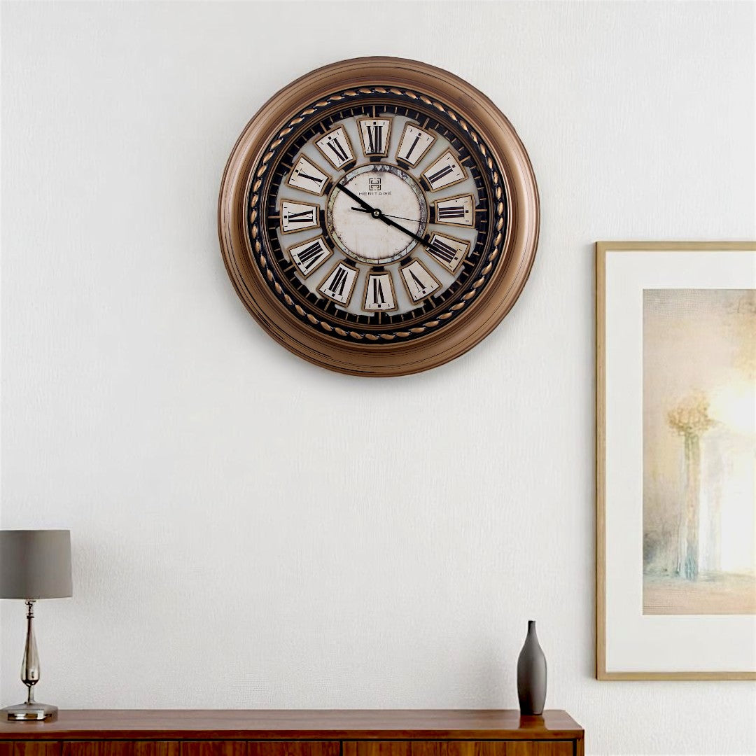 Brown & White Wall Clock