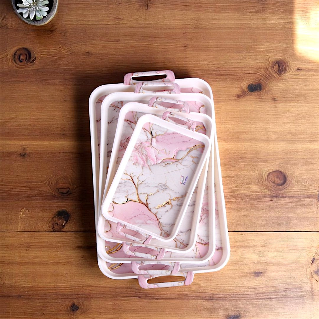 Pink & White Serving Dish 4Pc