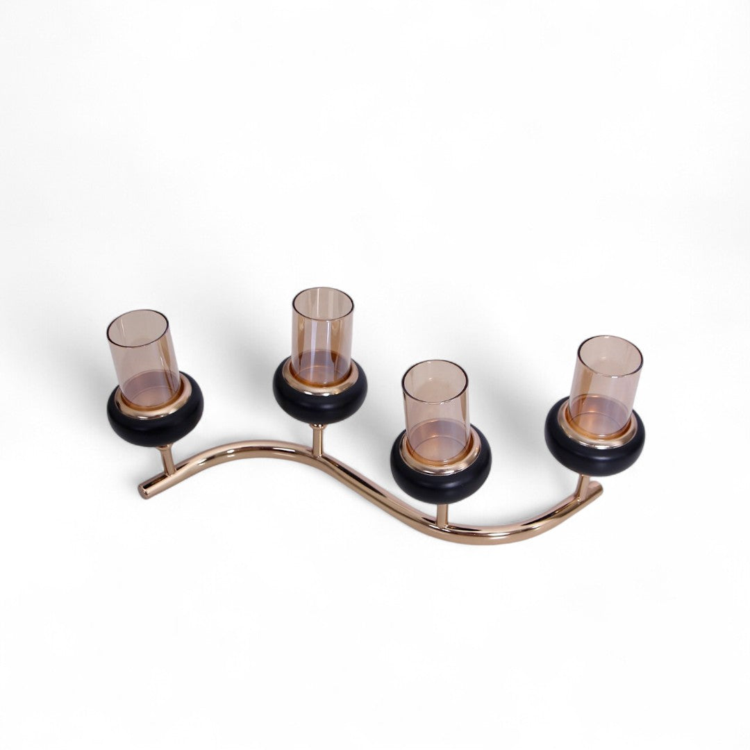 Golden & Black Candle Stand