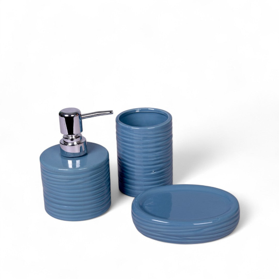 Blue Ceramic Bath Set 4pcs