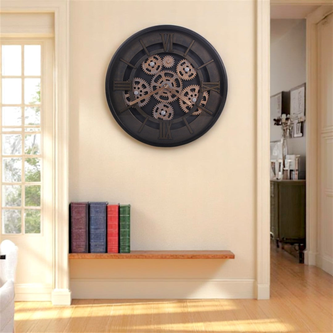 Black & golden Wall Clock