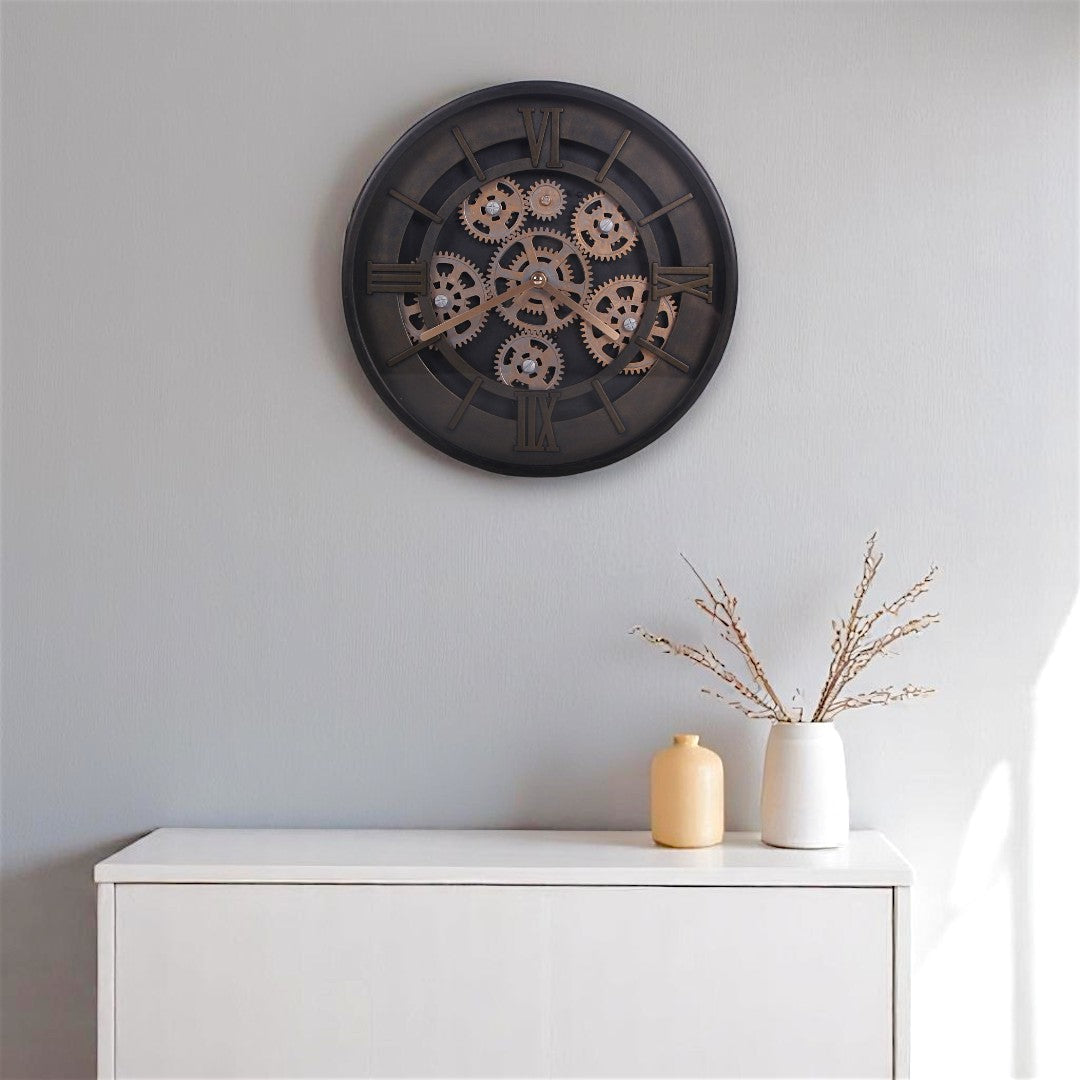 Black & golden Wall Clock