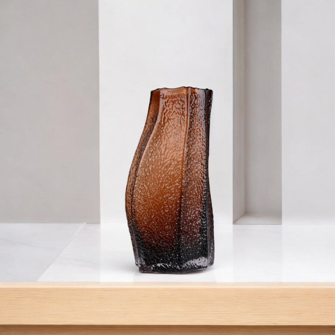 Glass Brown Vase (S)