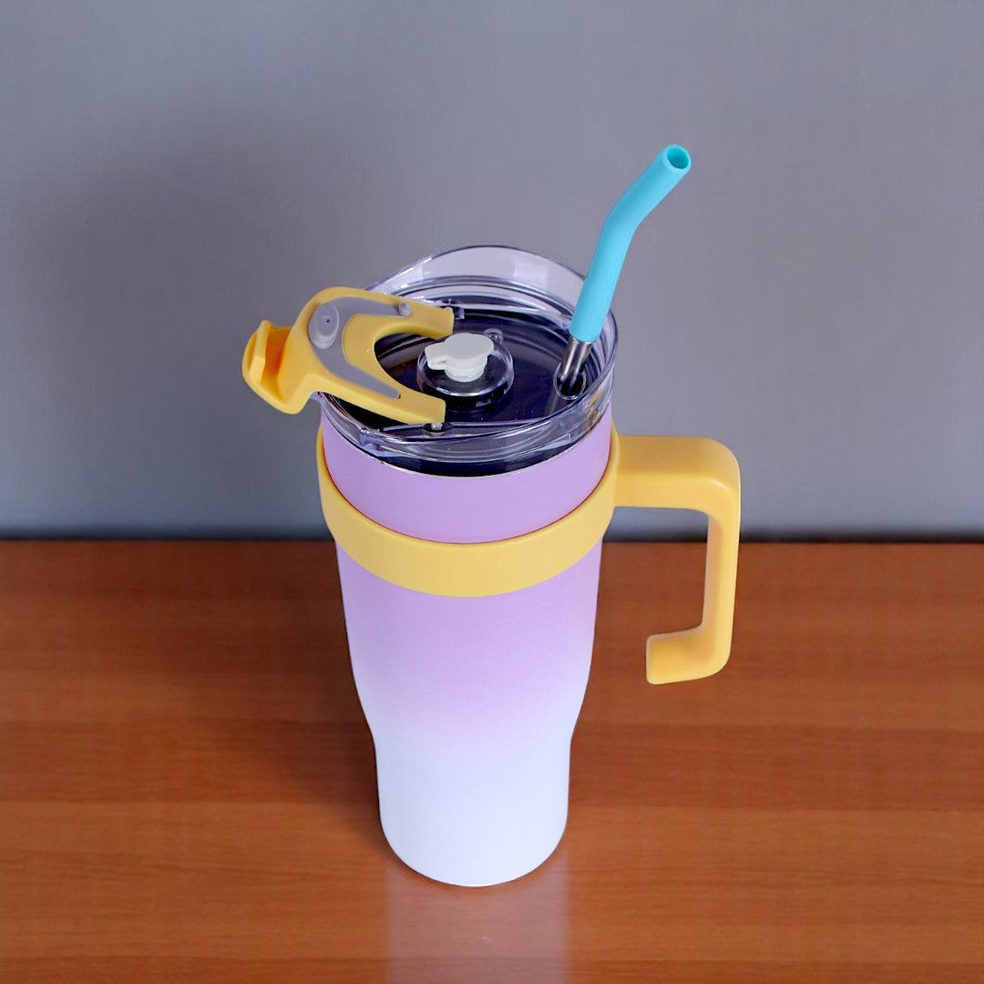 White & Purple Tumbler