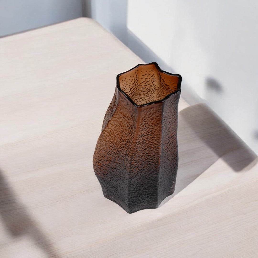 Glass Brown Vase (S)