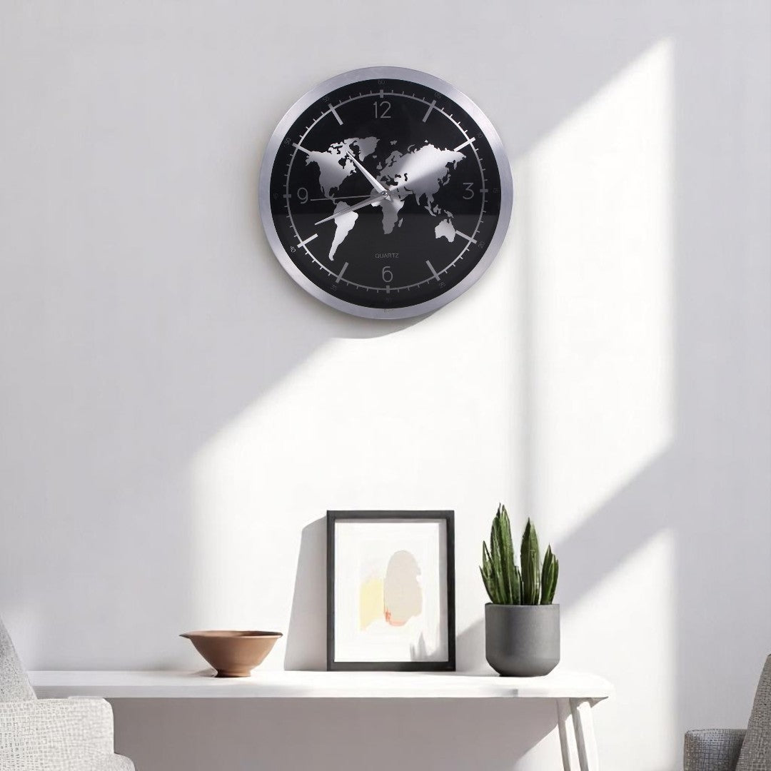 Black & Silver Wall Clock