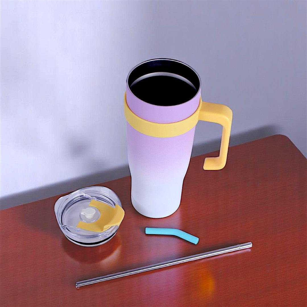 White & Purple Tumbler