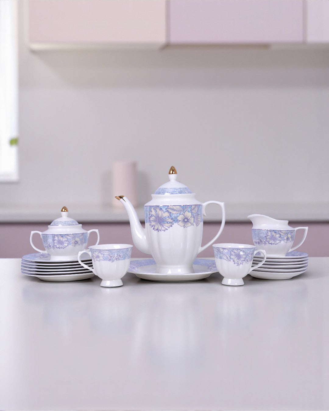 Tea Set Royal V Gold 24Pc V529A – Modiano