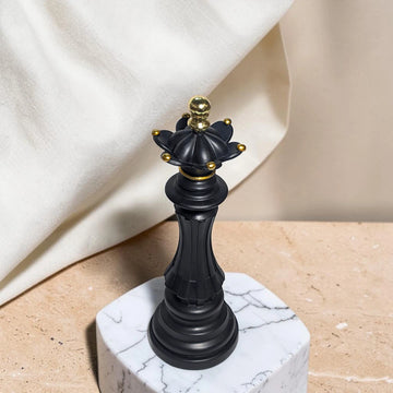 Black Chess Queen Decor – Modern Home Accent