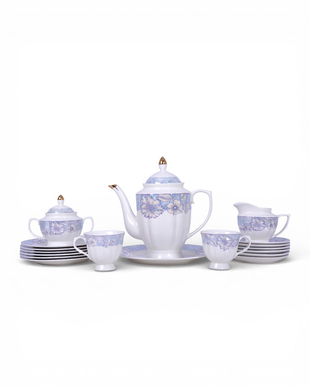 Tea Set Royal V Gold 24Pc V529A – Modiano