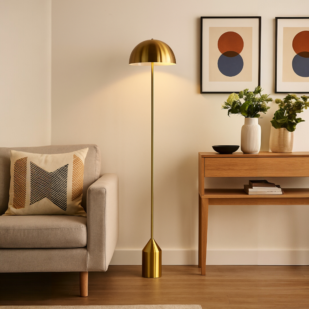 Floor lamp golden 155