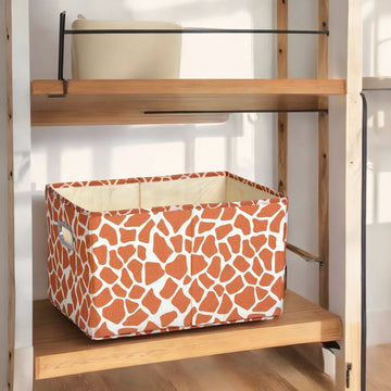 Giraffe Print Fabric Storage Basket