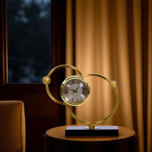 Metal Geometrical Table Clock