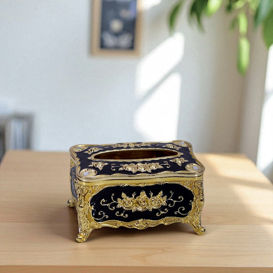 Black & Golden Tissue Box