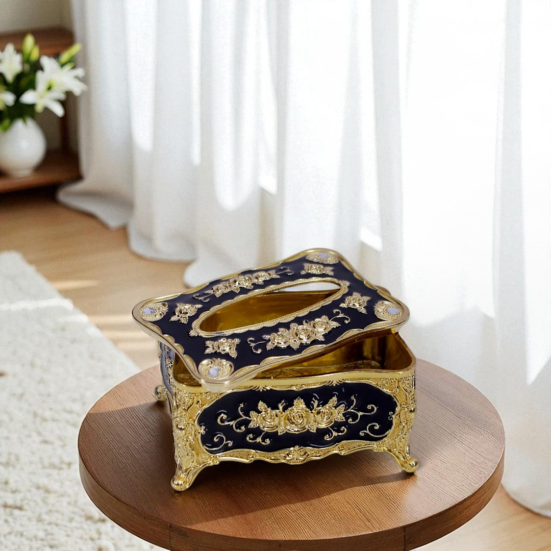 Black & Golden Tissue Box
