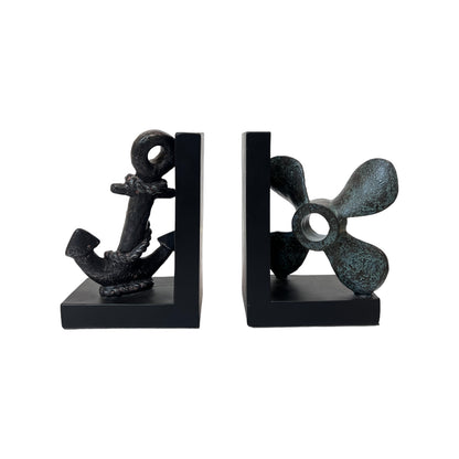 Pair Antique Propeller Bookends