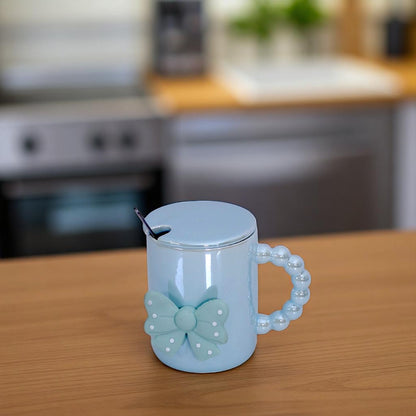 Mug Ceramic With Cover & Spoon