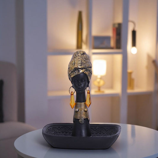 Black & Golden African Statue