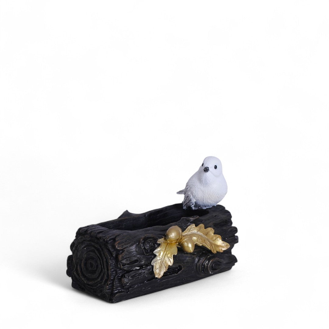 Black & White Sparrow Statue