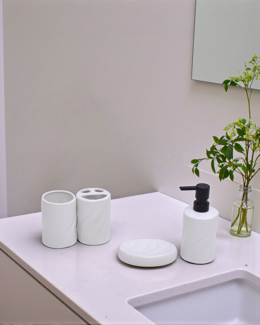 Bathroom Set 4PC Porcelain