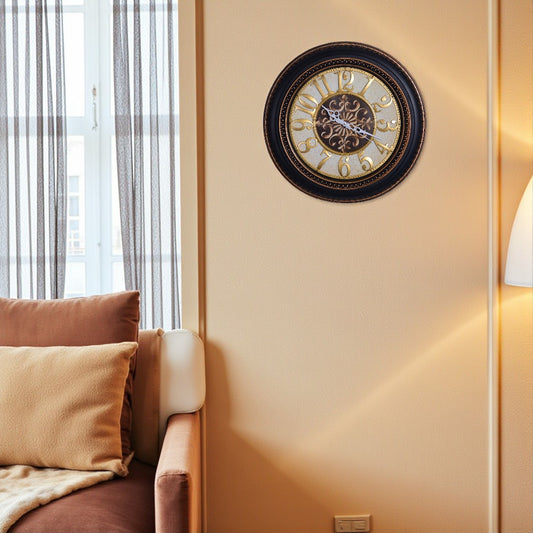 6358B Wall Clock Brown Box