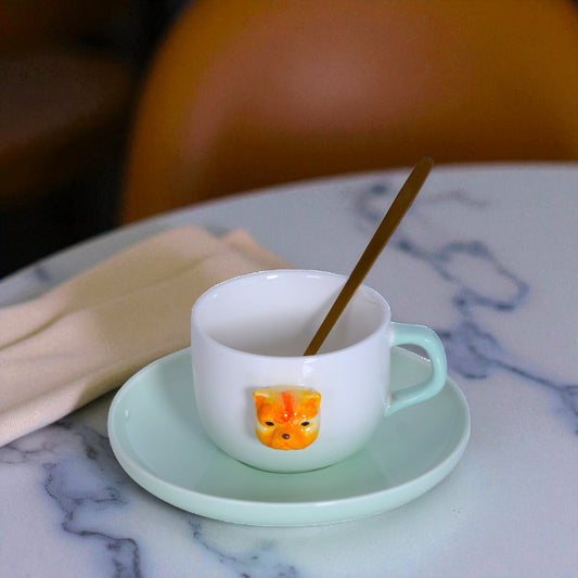 Ceramic Mug With Saucer